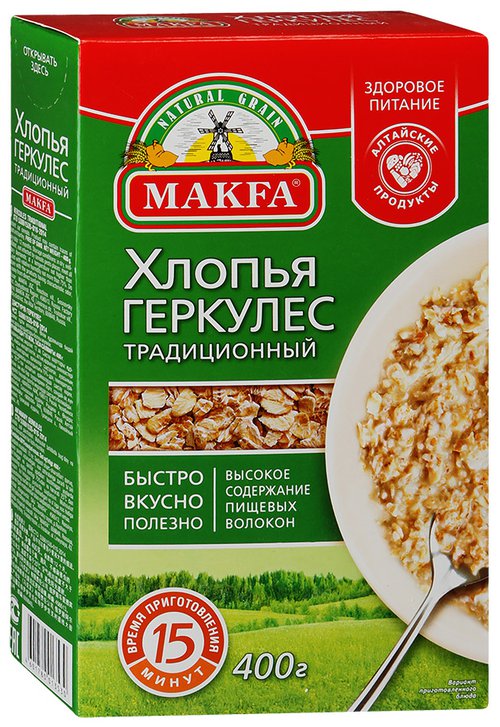 Геркулес, хлопья, отруби
