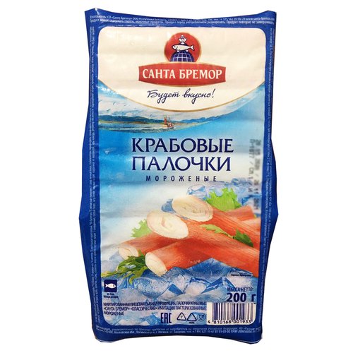 Палочки крабовые Санта Бремор классические мороженые 200г - Lochin