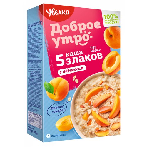 Каша Увелка 5 злаков с абрикосом 200 г - Lochin