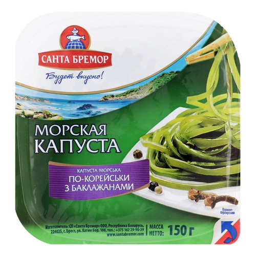 Санта бремор Морская капуста корейски и баклажанами 150г - Lochin